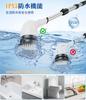 SWIMSNOW Bath Cleaning Deck Brush 9 Brush Heads for a Wide Range of Electric Cleaning Rechargeable IPX5 for Bathtub Toilet Kitchen Entryway and Car