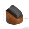 Woodten Wooden Watch Stand Dark Gray Compact Microfiber Cushion Natural Wood Soft Display