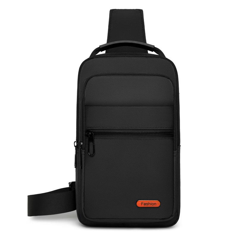 

Новая мужская многофункциональная нагрудная сумка, модная повседневная сумка через плечо на одно плечо, водонепроницаемая сумка для телефона 3063-black