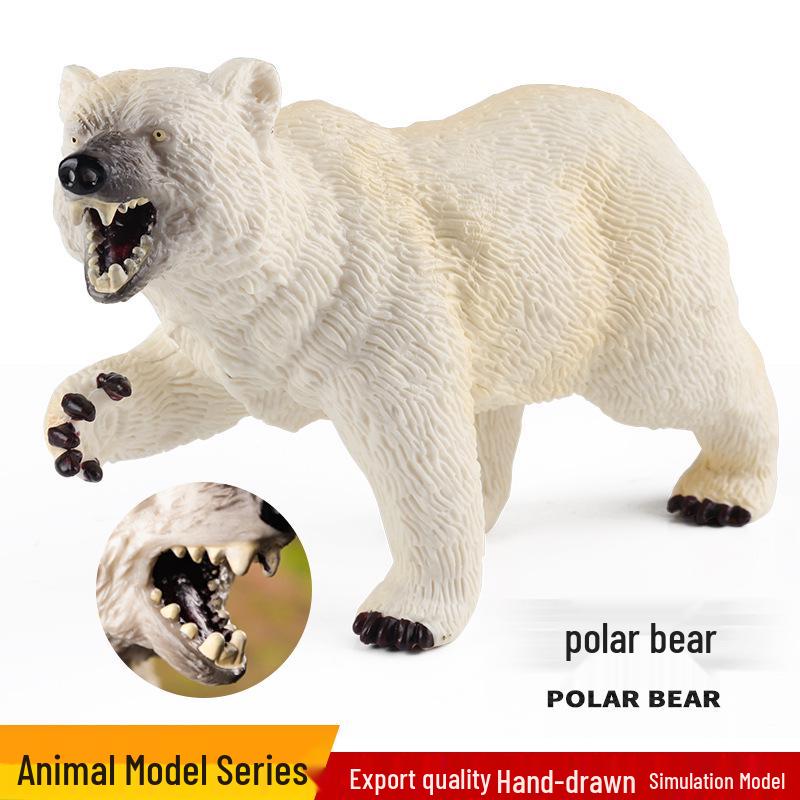 Polar Bear Wildlife Model Toy - Arctic Animal for Children's Sensory Play and Early Education