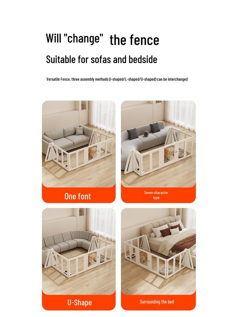 60CM High Transparent Indoor Dog Fence - Flexible Barrier for Small Pets
