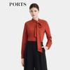 Women's Fashion Ribbon-Tie Blouse