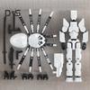 Spider Robot Action Figure with Accessories Movable Joints 3D Printed Model Toy Articulated Dummy Figurine Home Office Decoration Ornament