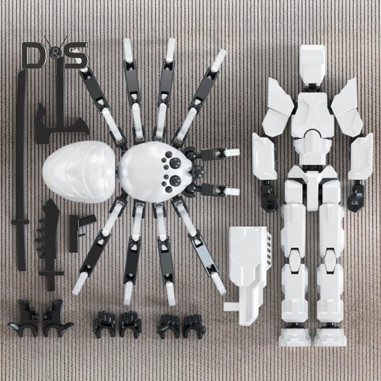 Spider Robot Action Figure with Accessories Movable Joints 3D Printed Model Toy Articulated Dummy Figurine Home Office Decoration Ornament