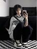 Unisex American Retro Raglan Patchwork Cotton Loose Fit Half Sleeve T-Shirt (Plus Sizes Available)
