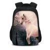 Horse Double-layer Backpack Animal Horse 3D Printed Large Capacity Student New Handsome Casual Backpack