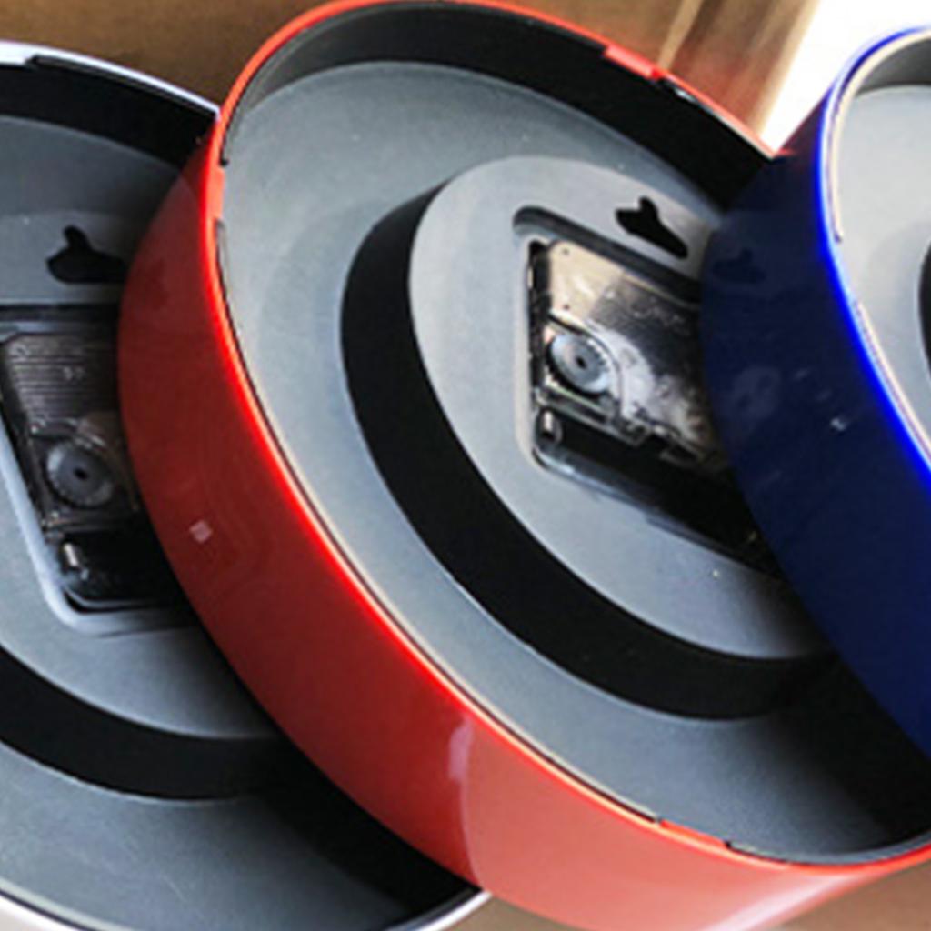 8 Inch Silent Wall Clock Round Modern Accurate Wall Clocks for Home Study Kitchen Bedroom Red Red 8