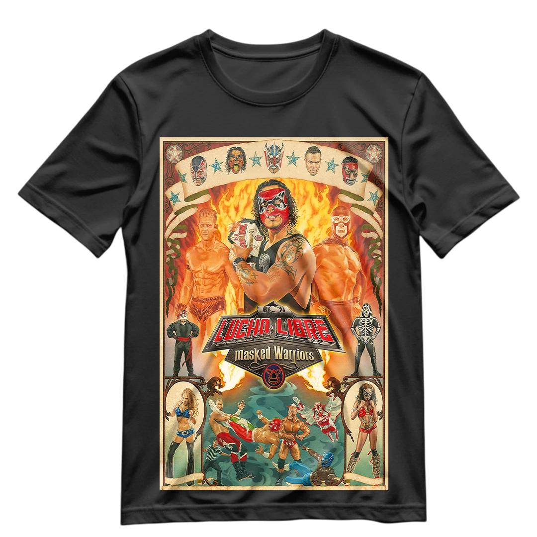 Lucha Libre T Shirt Lucha Libre Masked Warriors Poster Shirt S-XXXL S