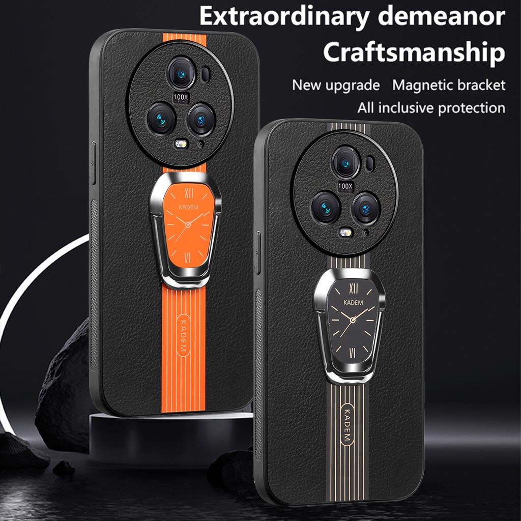 KADEM For Honor Magic5 Pro Cell Phone Cases Watch Pattern Folding Kickstand Phone Cover