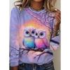 Women's Tunic Ombre Fashion Casual Long Sleeve Crew Neck Long Tops Daily Print Black Blue Dark Green Spring