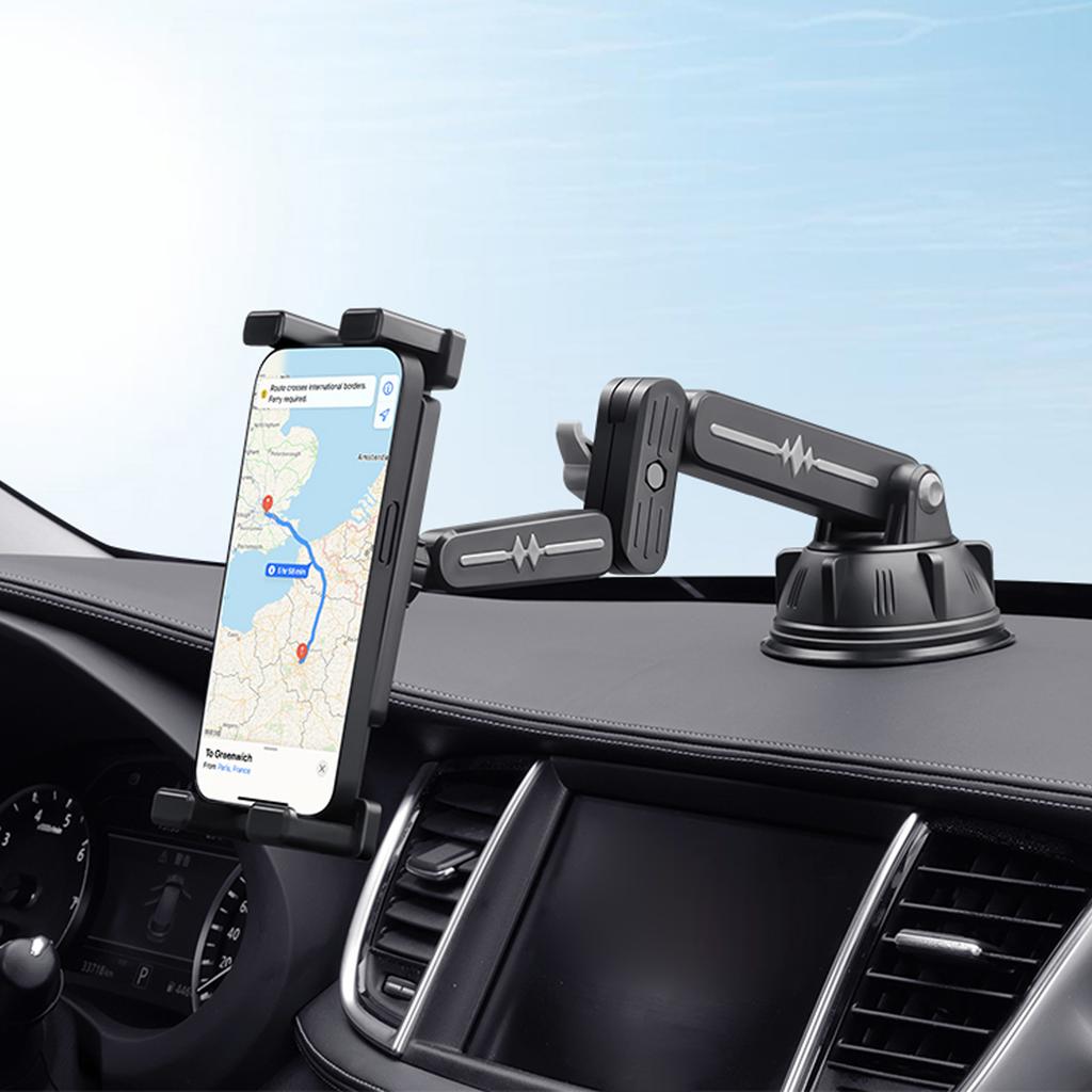 Suction Cup Car Phone Holder with Adjustable Arm & 360 Rotation Car Phone Mount Heavy Duty Truck Accessories