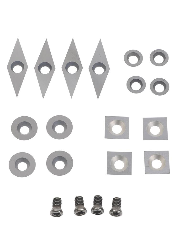 Carbide Cutting Blades Silver Black Wood Lathe Inserts Hollowing Out Long-term Use Sturdy And Reliable Trimming Curved Surfaces