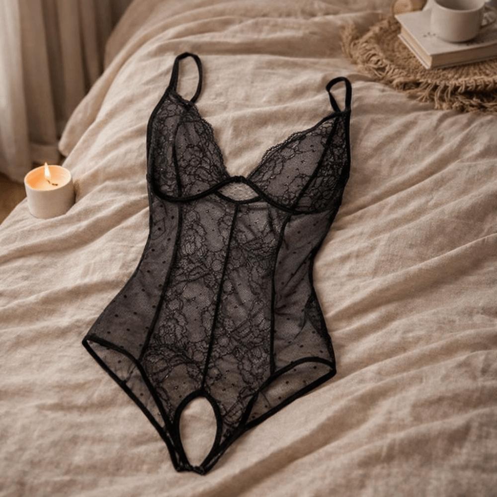 Lace Design Women  Lace Bodysuit Thin Strap Lace Lingerie Sweet Sleepwear  Elegant Occasions
