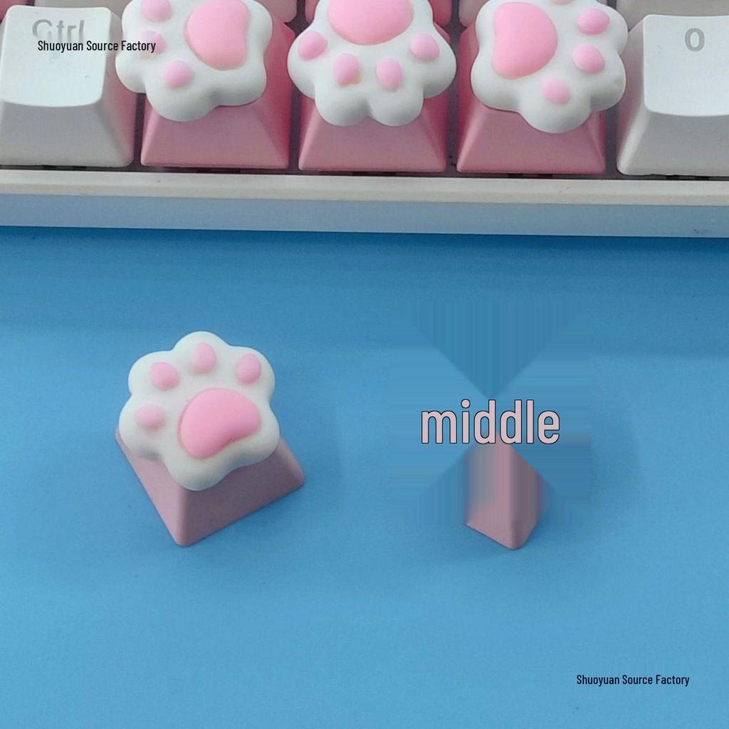 Adorable Cat Paw Silicone Keycap for Mechanical Keyboards - Universal Cross Switch & Nail Art Tool