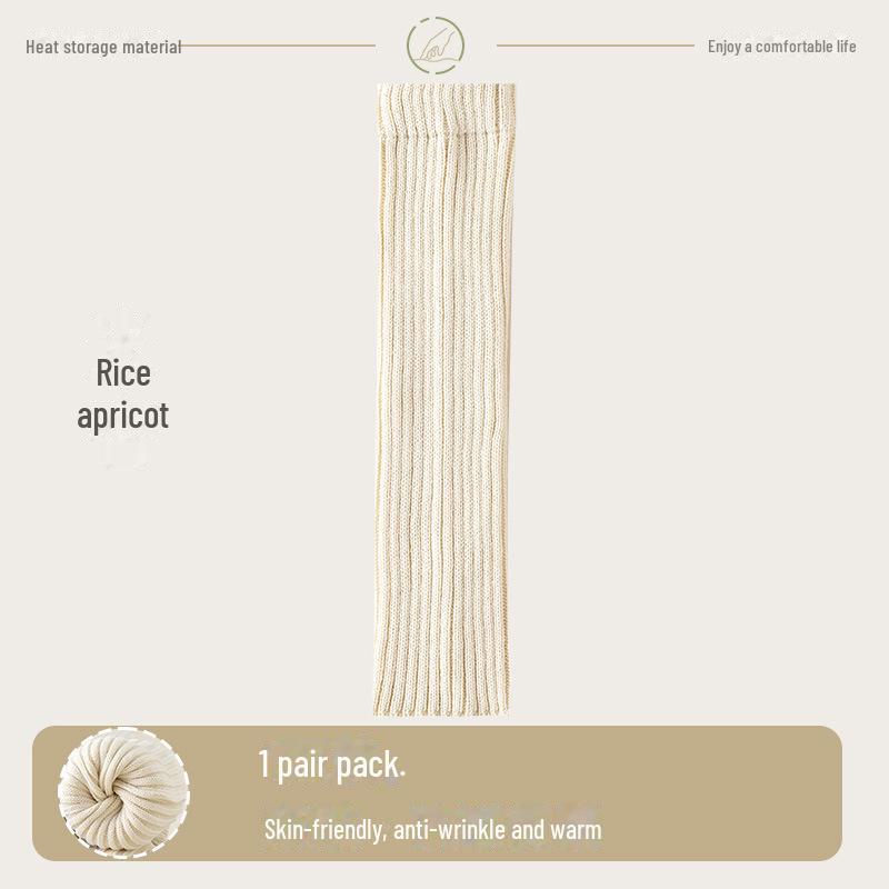 Damskie dzianinowe legginsy za kolano w szare paski, skarpetki na wiosnę i jesień