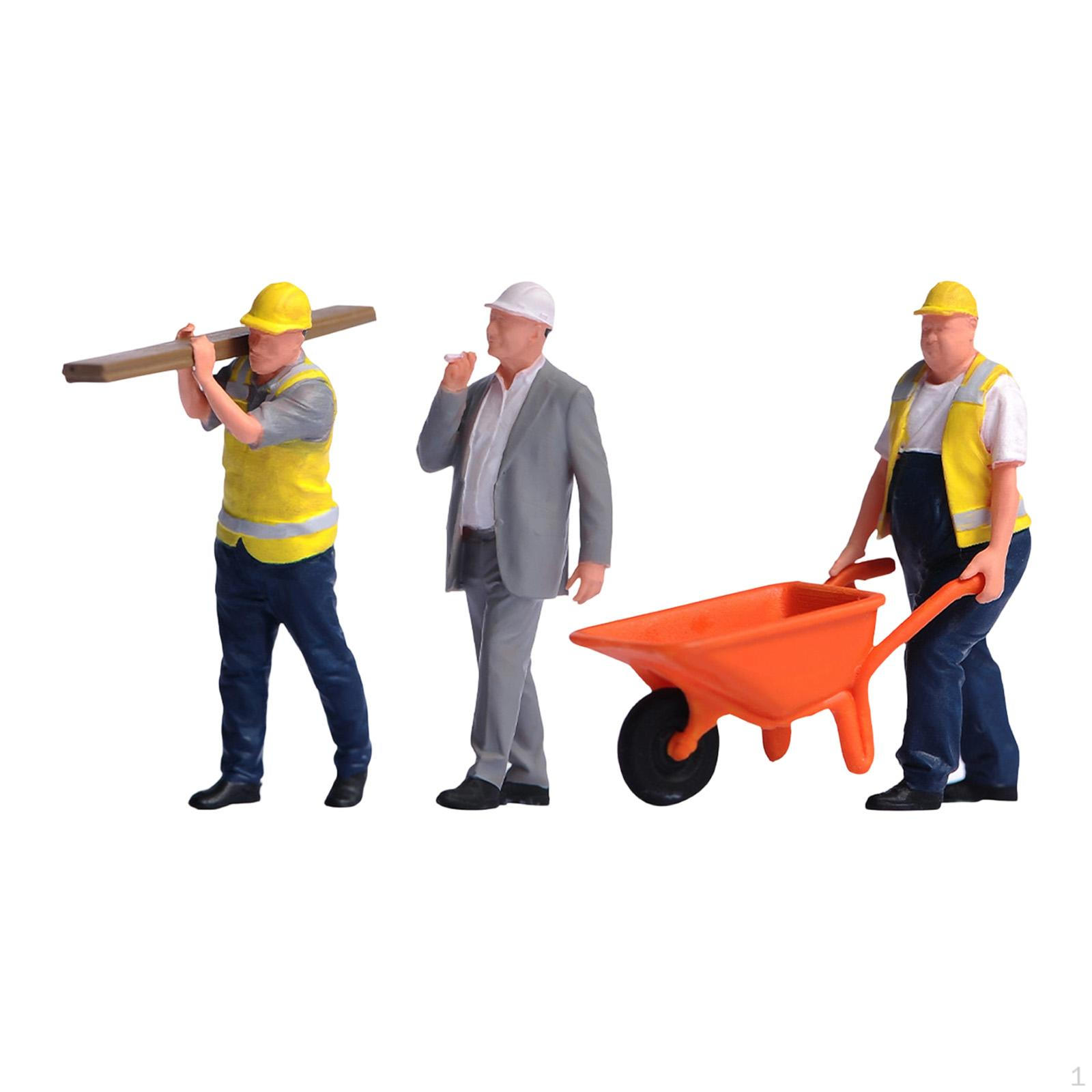 

Мініатюрні фігурки масштабу 1/64 Модель Діорама Фігурка робітника Будівельники Будівництво Симуляція Style D