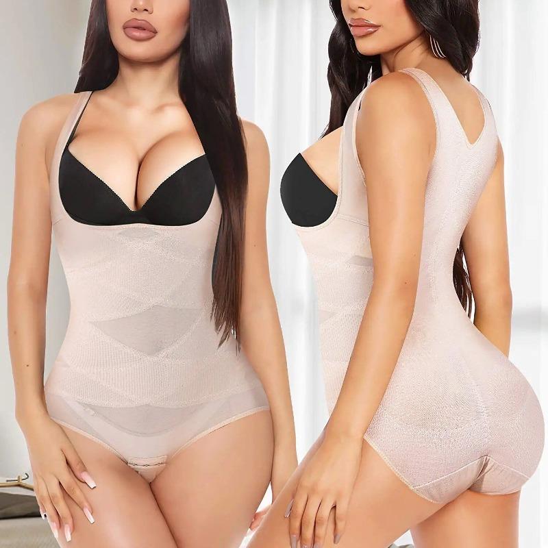 Womens Thin Breathable Mesh One Piece Full Body Shapewear Tummy Control Butt Lift