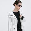 GIOVANNI VALENTINO Women's Hooded Mid-Length Windbreaker
