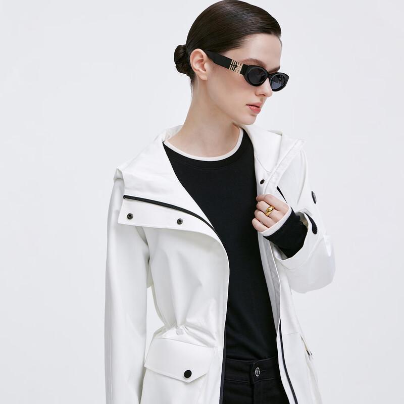 GIOVANNI VALENTINO Women's Hooded Mid-Length Windbreaker