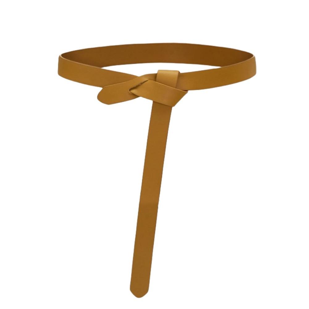 

Кожаные женские ремни с узлом, регулируемые ремни для брюк и платьев, повседневный пояс хаки