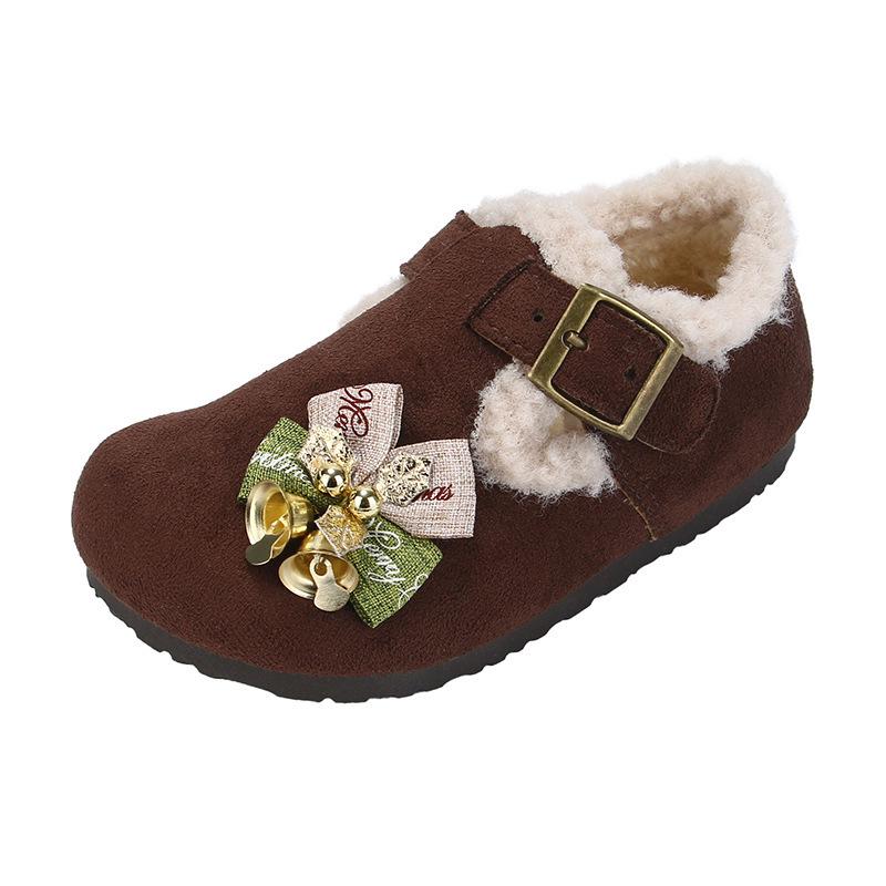 Women's 2025 New Cartoon Fluffy Birkenstock Snow Boots with Thick Sole - Warm and Full Coverage Cotton Shoes