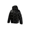 Originals Three Stripes FW22 Solid Color Logo Printed Warm Zipper Hooded Puffer Jacket Women Outerwear Black HS9510