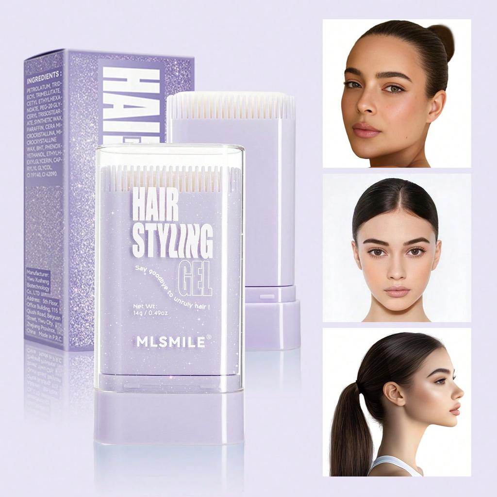 1pc Hair Wax Stick, With Built-In Comb Teeth, Provides Long-Lasting Hold, Prevents Frizz, Leaves Hai