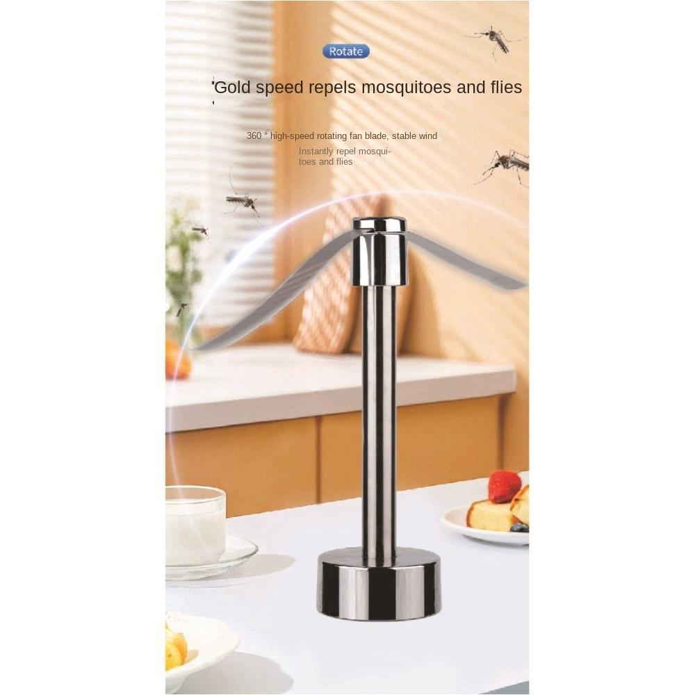 Silent Automatic Fly Trap Battery Power Table Pest Fan Portable Fly Repellent Fan  Home&Outdoor