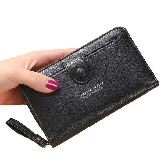 Clutch Bag Multifunction Pocket Storage Scratch Resistant Convenient Female Money Coin Purse for Work