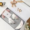 WOOCH Sweet Coffee Cup And Saucer Gift Box Set, Aesthetically Pleasing Exquisite Afternoon Tea Set, Wedding Favor, Housewarming And Birthday Gift