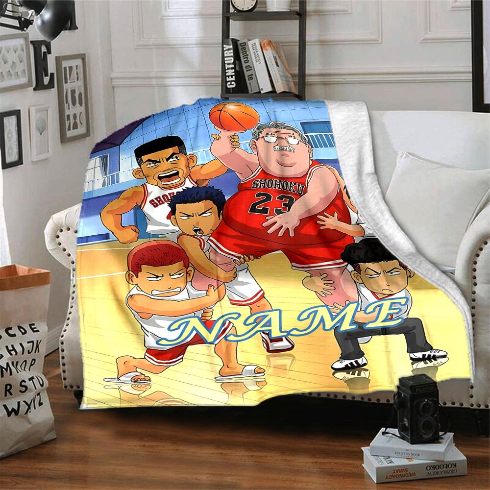 Custom 1pc Basketball Team Spirit Blanket, Soft And Comfortable Blanket, Casual Warm, Camping Travel Blanket, Birthday Gift Q912166