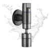 Bathroom Sink Faucet 2-Modes 360 Degree Rotate Brass Corrosion-resistant G1/2 Water Inlet Port Silver/Black/Gray