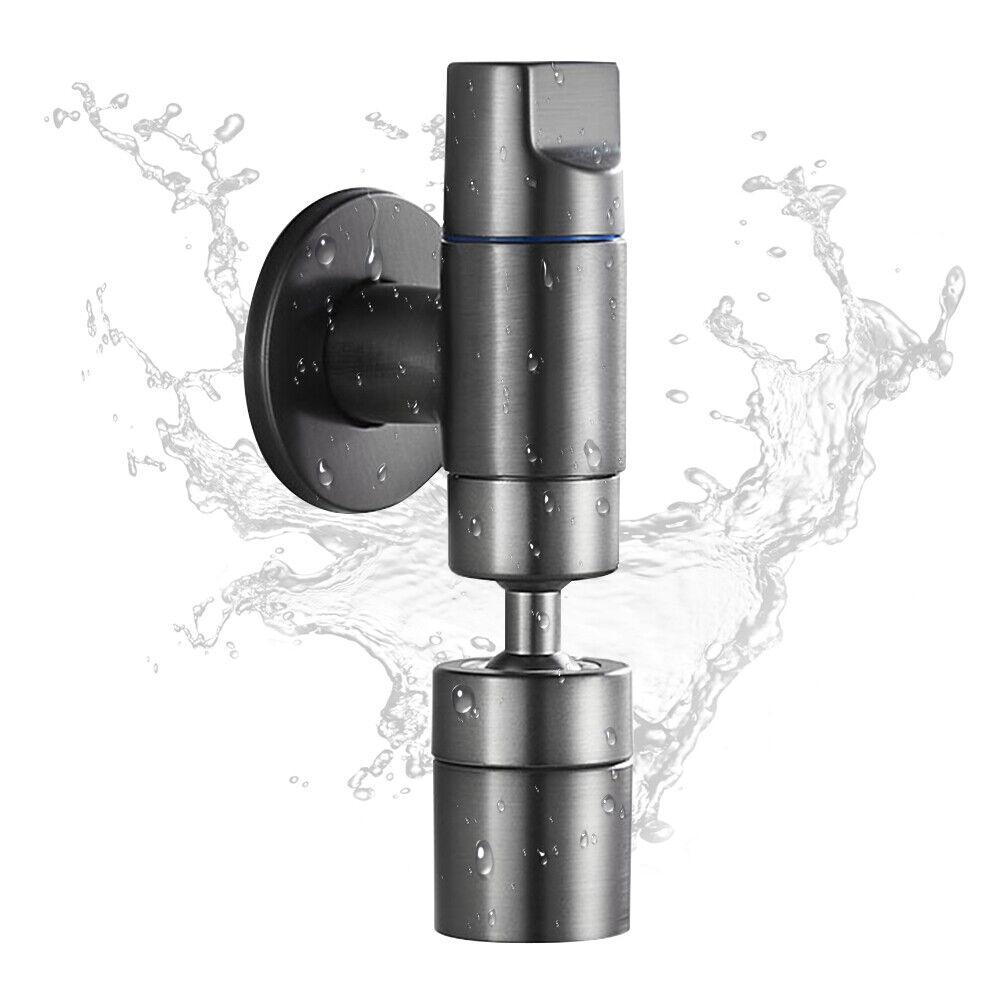 Bathroom Sink Faucet 2-Modes 360 Degree Rotate Brass Corrosion-resistant G1/2 Water Inlet Port Silver/Black/Gray