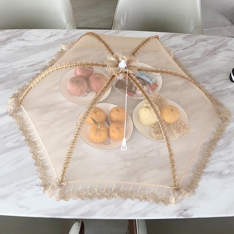 

1 шт. портативный зонтик стиль пищевые чехлы анти мухи москитные чехол для еды кружевной стол большой чехол для стола домашние гаджеты аксессуары