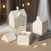 A Top Quality House Shape Candle Jar Silicone Mold DIY Handmade Houses Plaster Casting Molds Concrete Resin Craft Gift Making