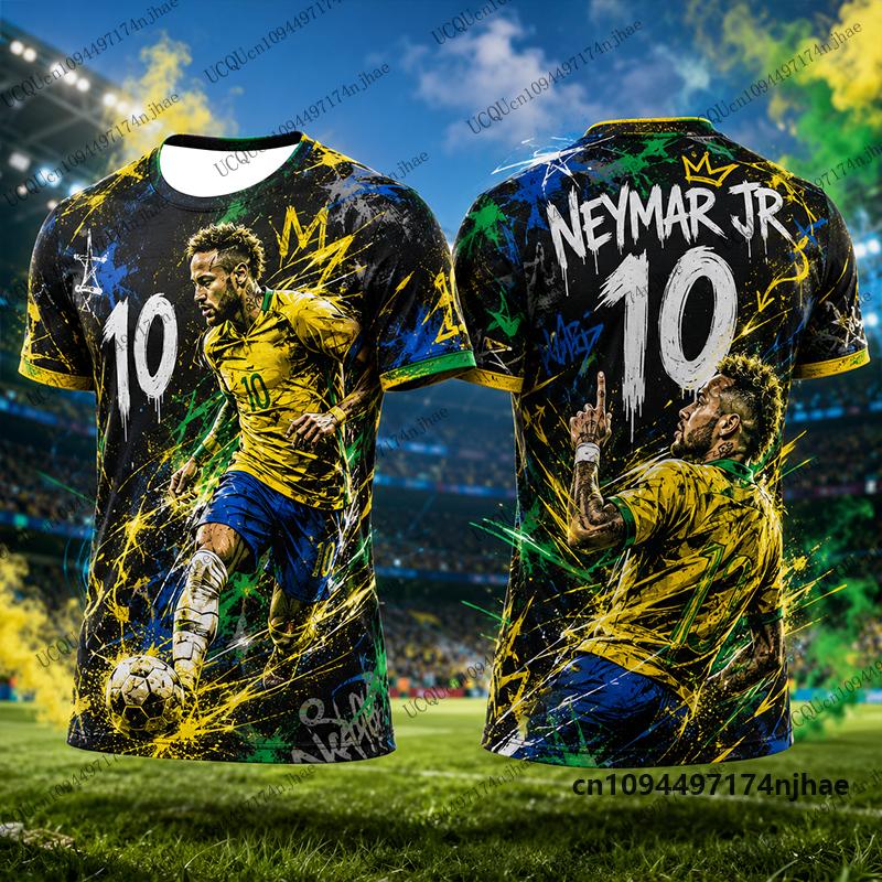 2026 Nieuwe Aankomst Speciale Editie Neymar #10 Print Voetbalshirt Voor Mannen T-shirt Sport Training T-shirts Casual Kinderen/Volwassenen Tops