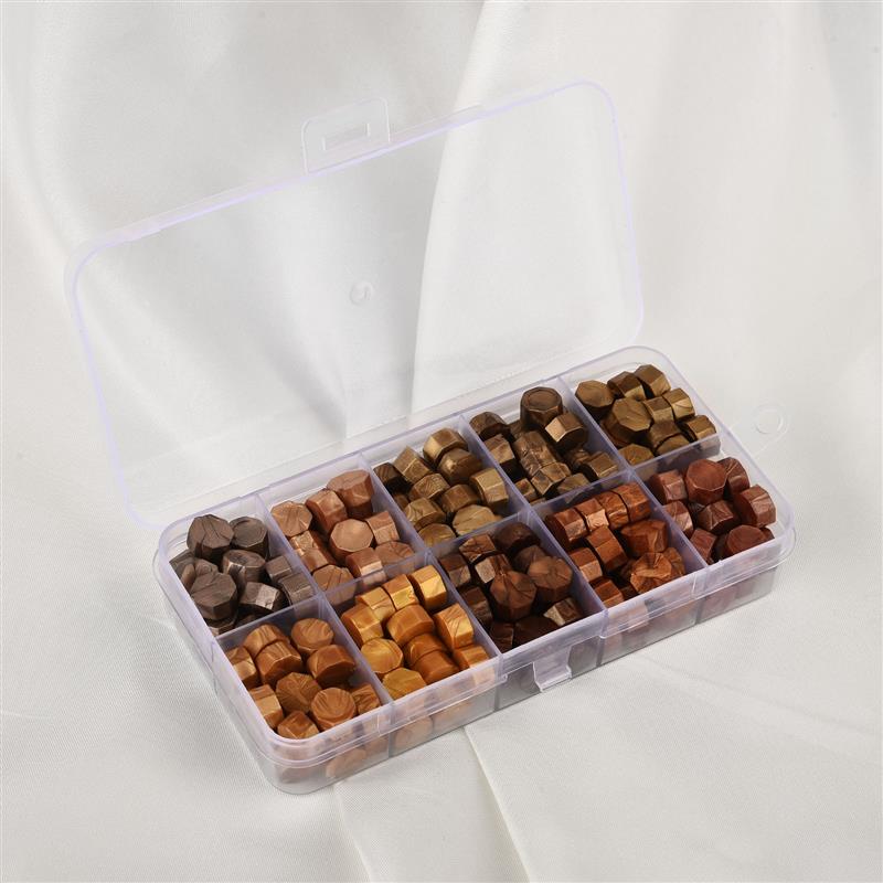 Boxed Lacquer Sealing Wax Ancient Octagonal Paint Sealing Wax Box Set Stamp Beads DIY Craft Invitation Envelope Wedding Wax Seal