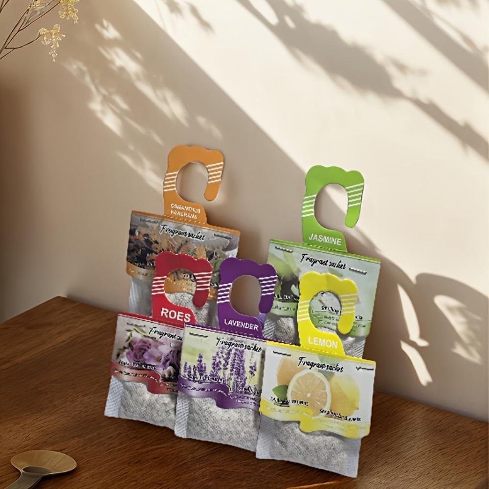 Vielseitige Aromatherapie-Säckchen für Autos, Schränke und Badezimmer – Duftrichtungen Lavendel, Jasmin, Zimt, Zitrone und Rose – Geruchsentferner und Erfrischer