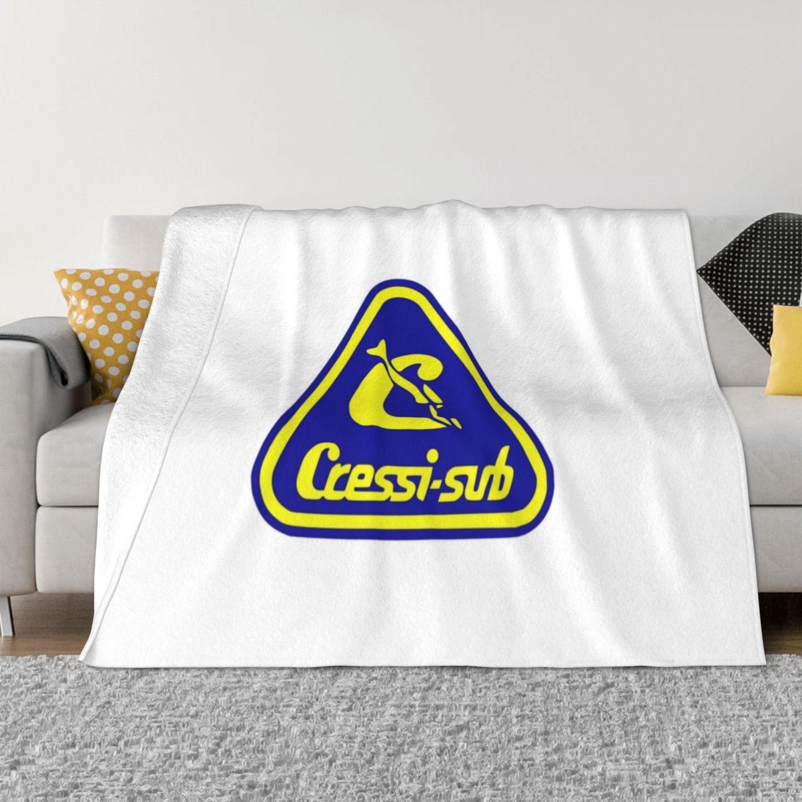 Cressi Sub Blanket Soft Warm Travel Portable Blanket Scuba Dive Sport Brand Aqua Under Water Logo Text Suits Gear Cressi 30x40in