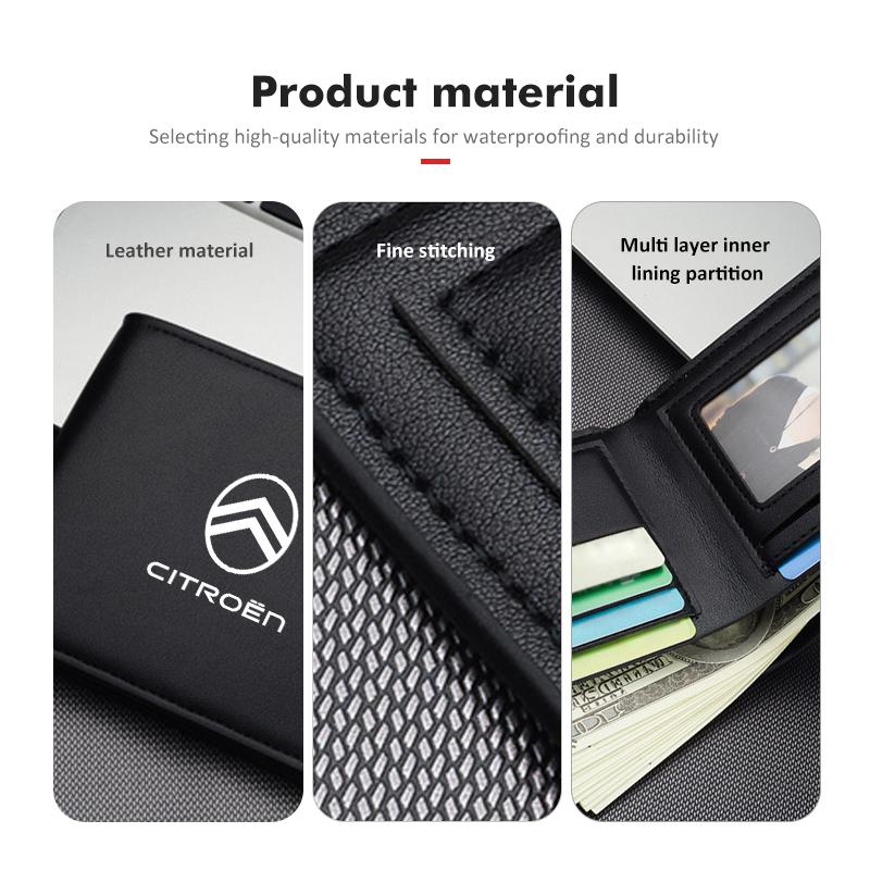 Car Mounted Credit Card Wallet Men Driver License Accessories For Citroen C4 C3 C5 C1 C2 C6 C4L DS3 DS4 Berlingo Picasso Jumper FI2
