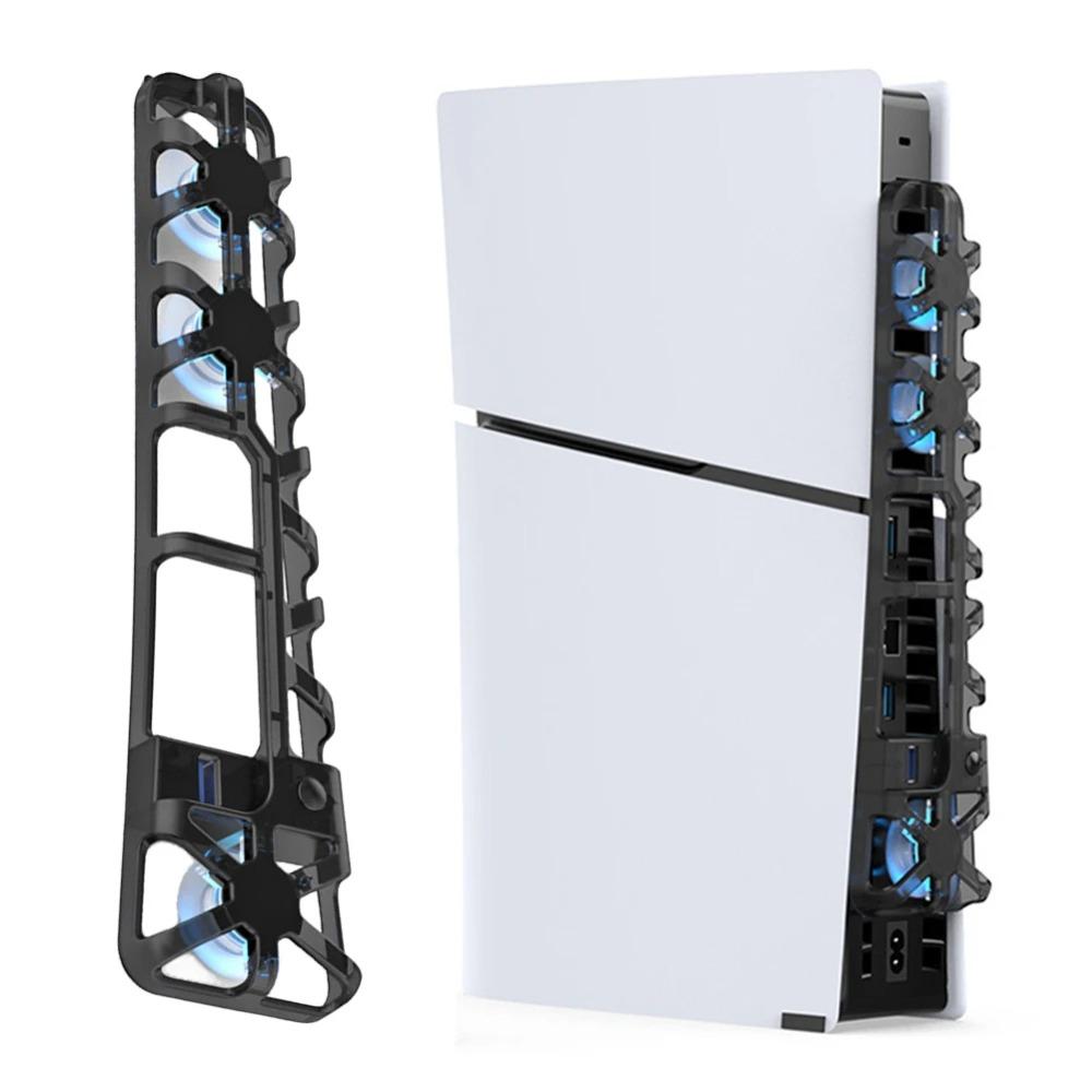 Cooling Fan with LED Light and 3 Fans Efficient Cooling System USB DC 5V Cooling Game Accessories 1100 RPM for Slim Console