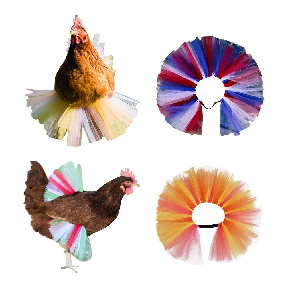 Chicken Skirt Pet Skirt Chicken Ballet Skirt Princess Mesh Skirt Colorful Chicken Skirt