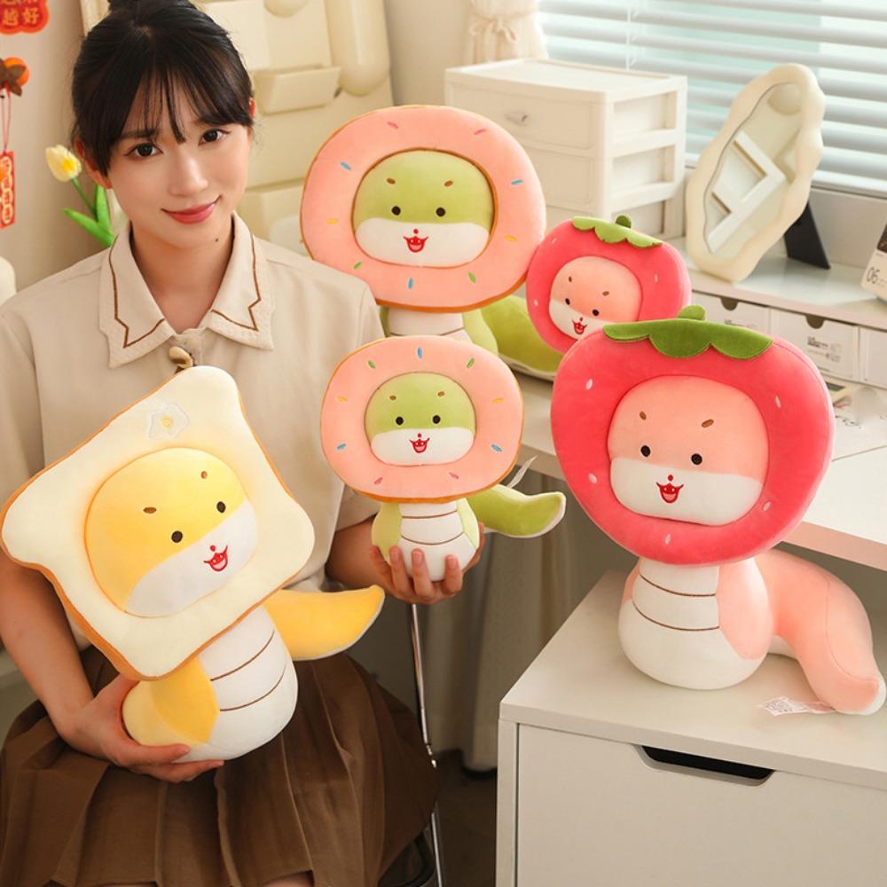 

Мягкая плюшевая кукла змея пушистая мультяшная плюшевая кукла-животное хлебная змея плюшевая игрушка декор для автомобиля 23cm-style 3