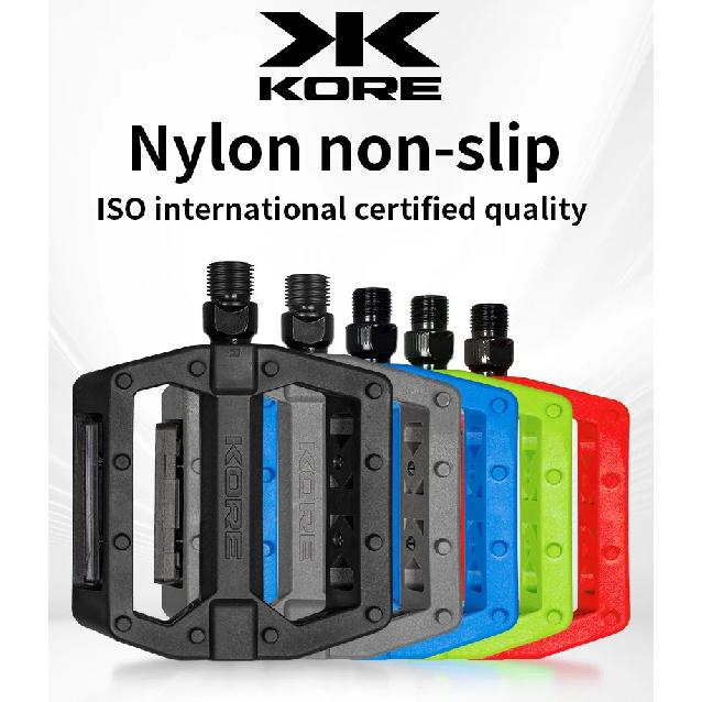 KORE Bicycle Pedals Anti-slip Ultralight Nylon Water-proof Footrest Road BMX MTB Flat Platform Bicycle Parts Accessories K916