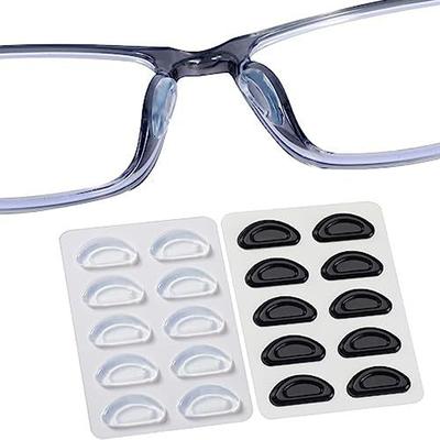 5 Paar Brillen Anti-Rutsch Nasenpads Weiche Silikon Klebebrillen Nasenpads Für Kunststoffrahmen Brillen Sonnenbrillen(Schwarz-Weiss)