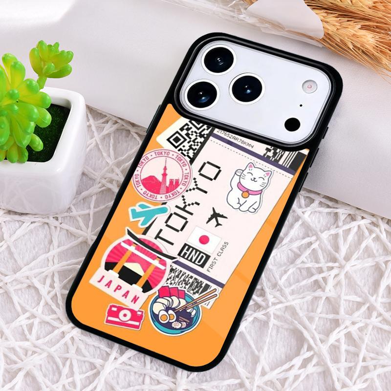 BOARDING PASS Phone Case for iPhone 17 Air 16 15 11 12 14 13 Pro Max Shockproof Cover