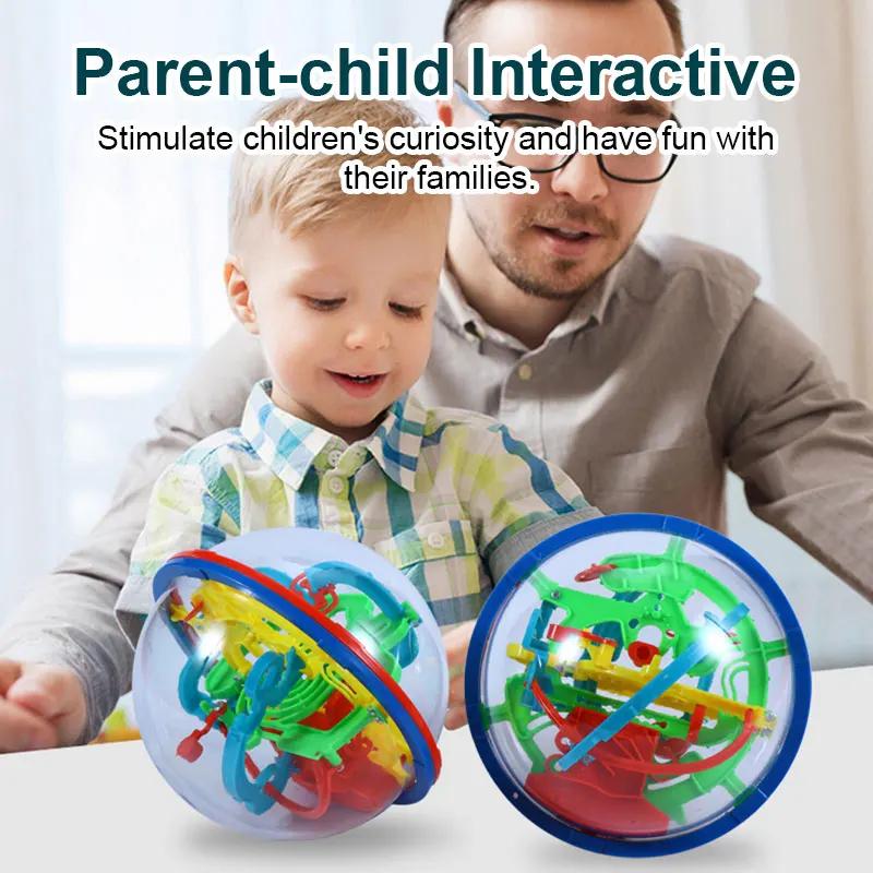 Classic 3D Magical Intellect Maze Ball Children Toy Puzzle Game For Kid And Adult Christmas Gift Iq Balance Magnetic Ball Marble