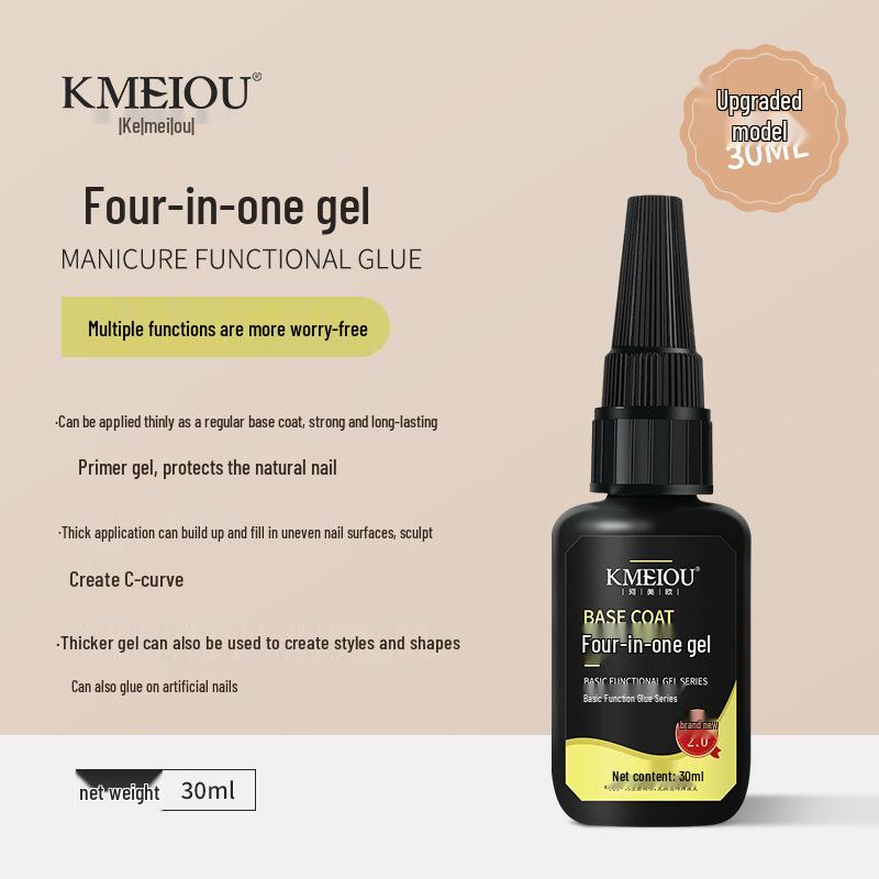 Nail Art Super Gel: Strengthening Base & No-Wipe Top Coat for Salons