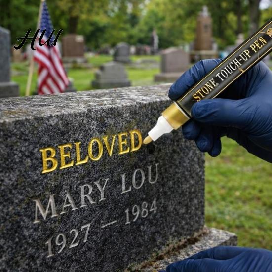 Outdoor Memorial Marker Tombstone Pen with Precision Tip Waterproof Fade-Resistant Fast-Drying Monument Lettering UV Resistant for Inscriptions