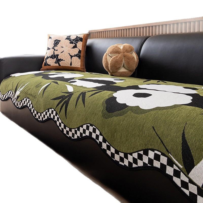 Special-shaped Sofa Cushion Is Universal In All Seasons 2025 New Light Luxury High-end Fixed Non-slip Seat Cushion Straight Cover Cloth